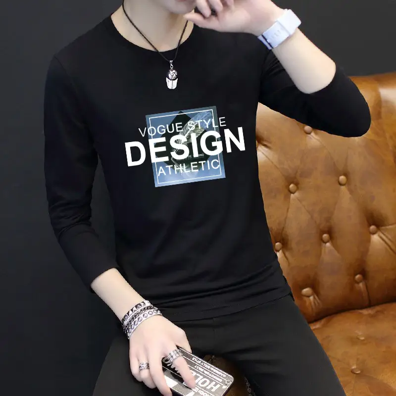 Men's White Floral Long Sleeve T-Shirt Slim Fit - Image 10