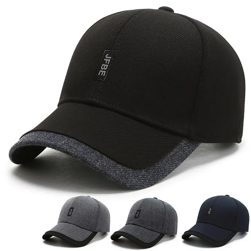Black Korean Style Baseball Cap for Men
