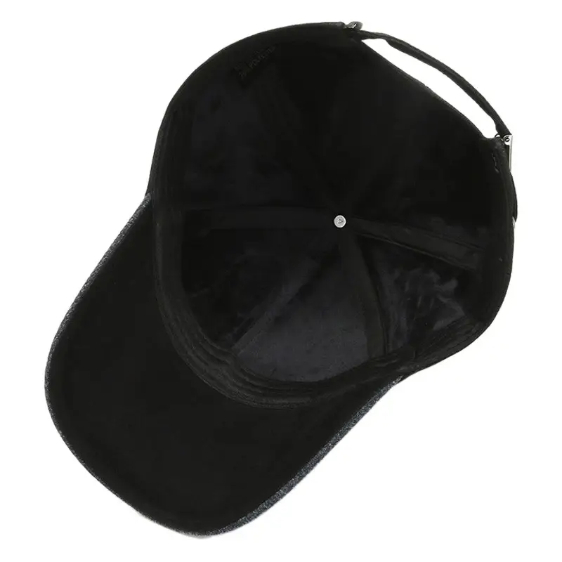 Black Korean Style Baseball Cap for Men