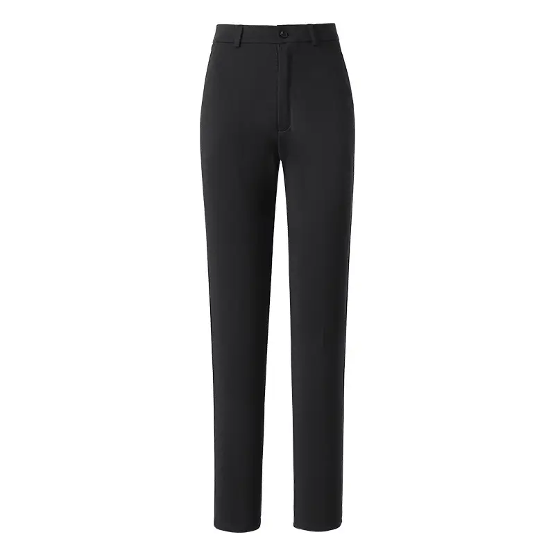 Women Black Slimming High Waist Work Pants Spring Summer - Image 13