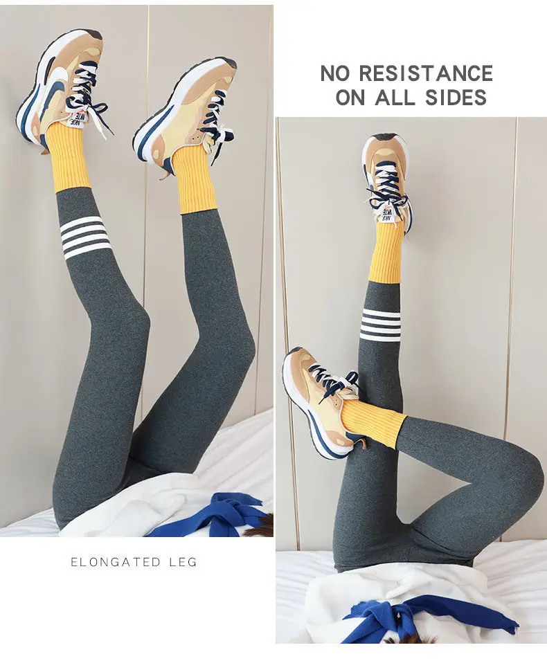 Women's Fleece-Lined Gray Leggings High Waist Winter Wear — feature 23