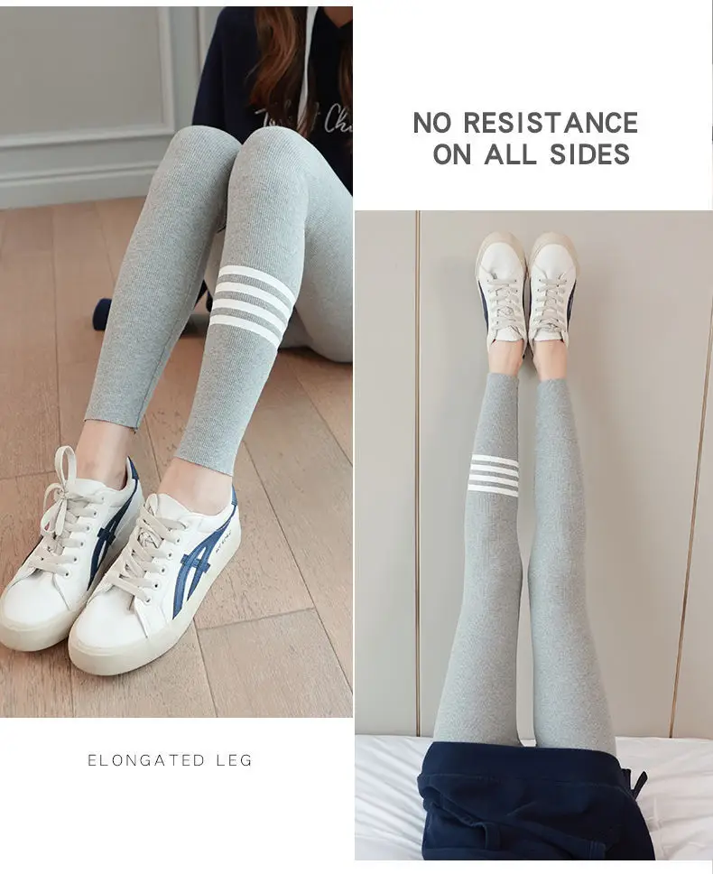 Women's Fleece-Lined Gray Leggings High Waist Winter Wear — feature 31