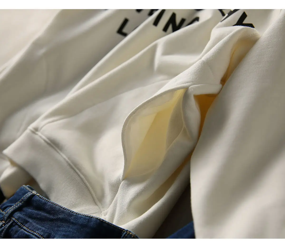 Women's White Printed Cotton Pullover Sweater — feature 20