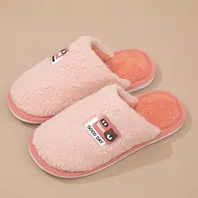 Live Hot Selling Fashion Leather Autumn and Winter Warm Cotton Slippers Home Couple Thickened Waterproof Non-Slip Plush Slippers — feature 23