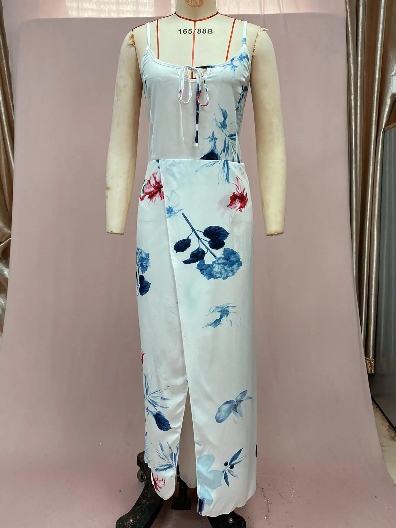 2025 Printed Long Skirt Dress Plus Size Floral White — feature 12