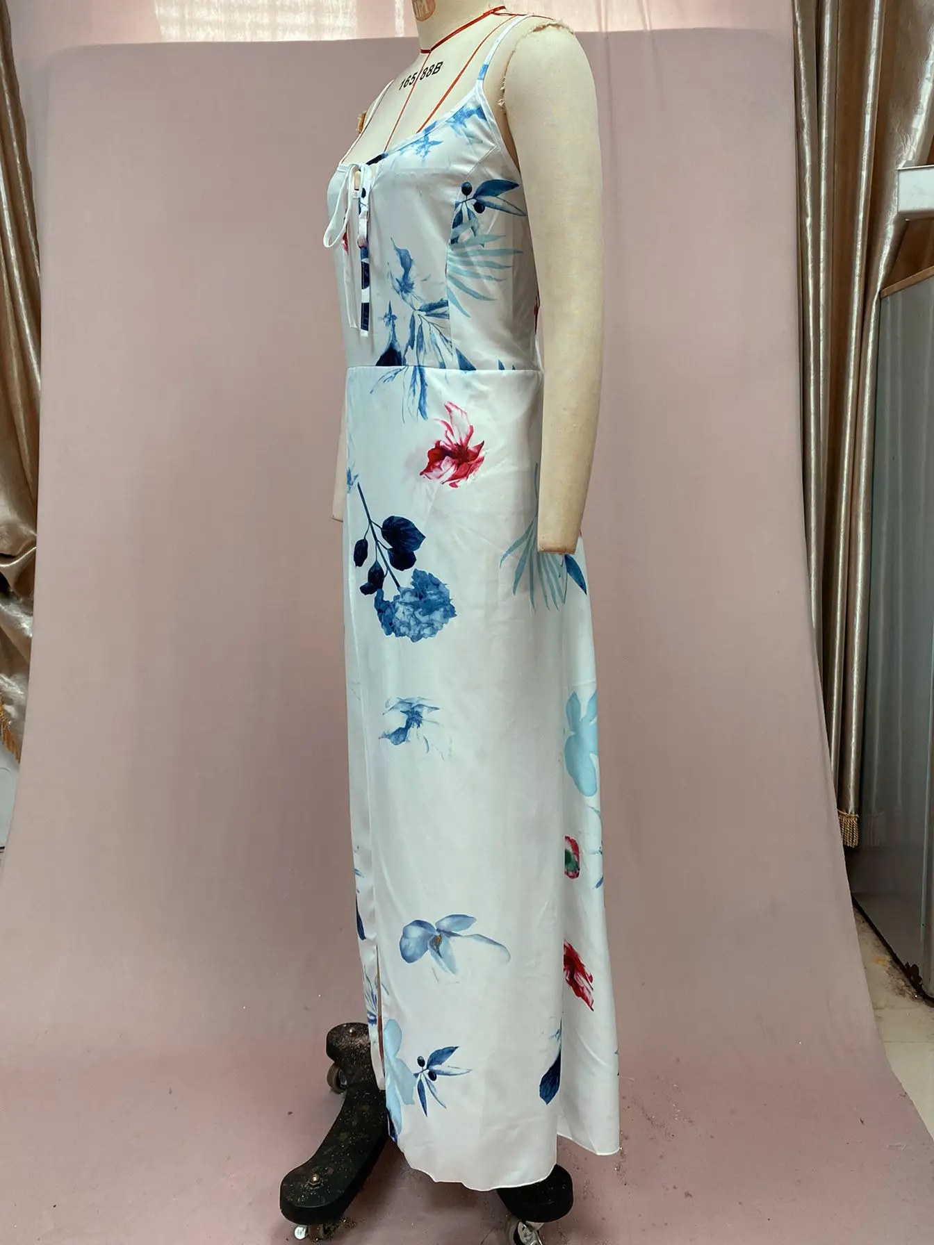 2025 Printed Long Skirt Dress Plus Size Floral White — feature 13