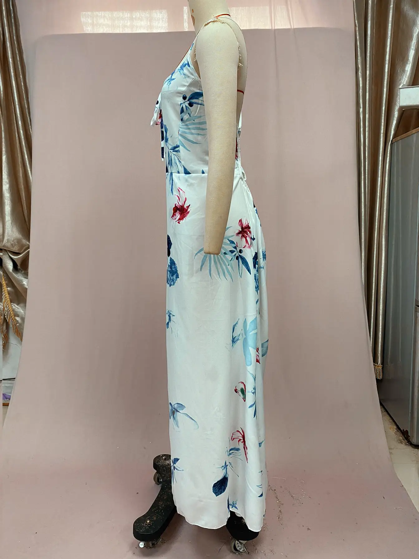 2025 Printed Long Skirt Dress Plus Size Floral White — feature 14