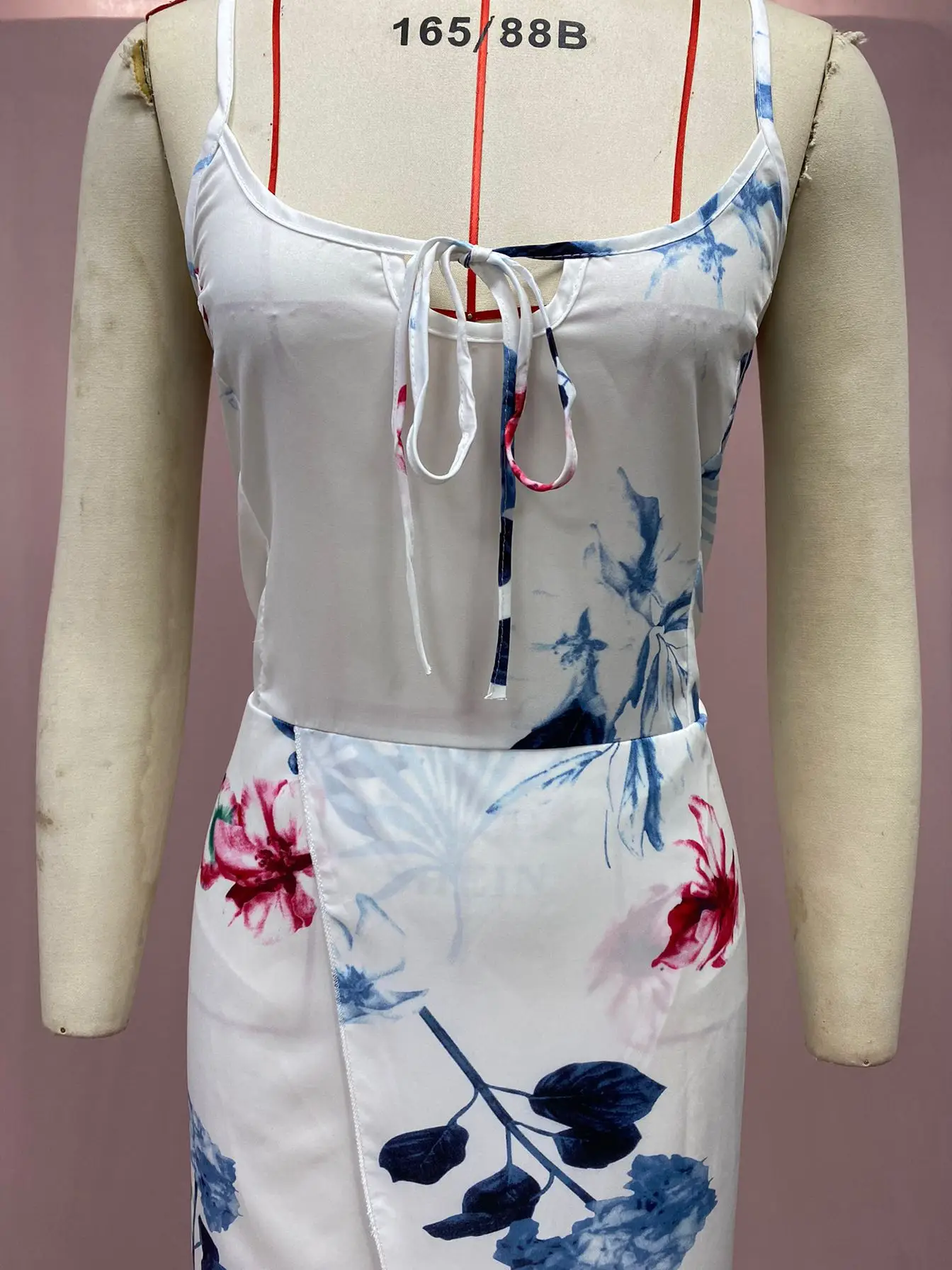 2025 Printed Long Skirt Dress Plus Size Floral White — feature 18