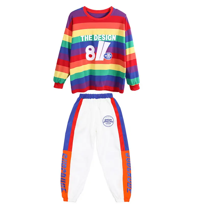 Children's Rainbow Cheerleading Set Boys Girls Middle Primary - Image 10