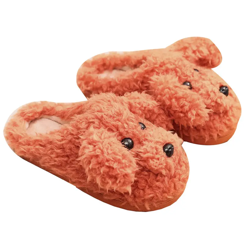 Women's Cute Cartoon Dog Slippers Warm Cotton Winter - Image 8