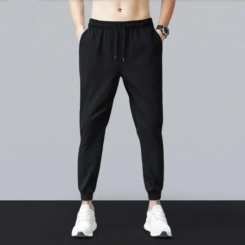 Classic Three Bar Sports Pants Men's Black Warm All-Match