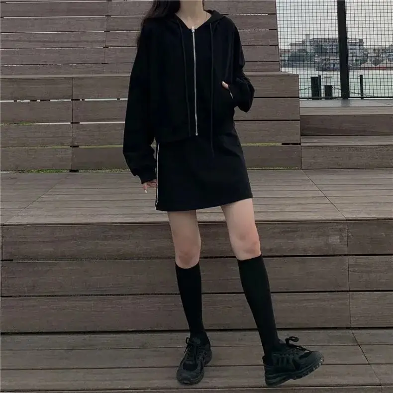 Women Pink Hooded Sweatshirt Short Sleeve Zipper Cardigan — feature 6