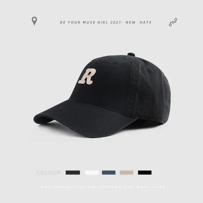 Women's Black R Logo Baseball Cap 2021 - Image 14