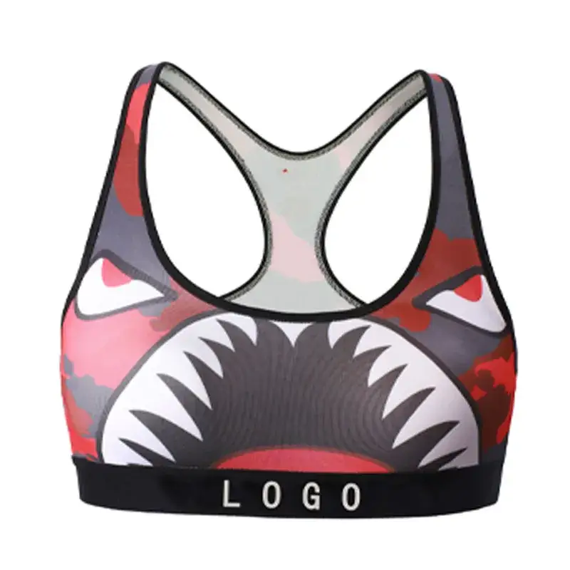 Women's Printed Shockproof Sports Bra Underwear Set