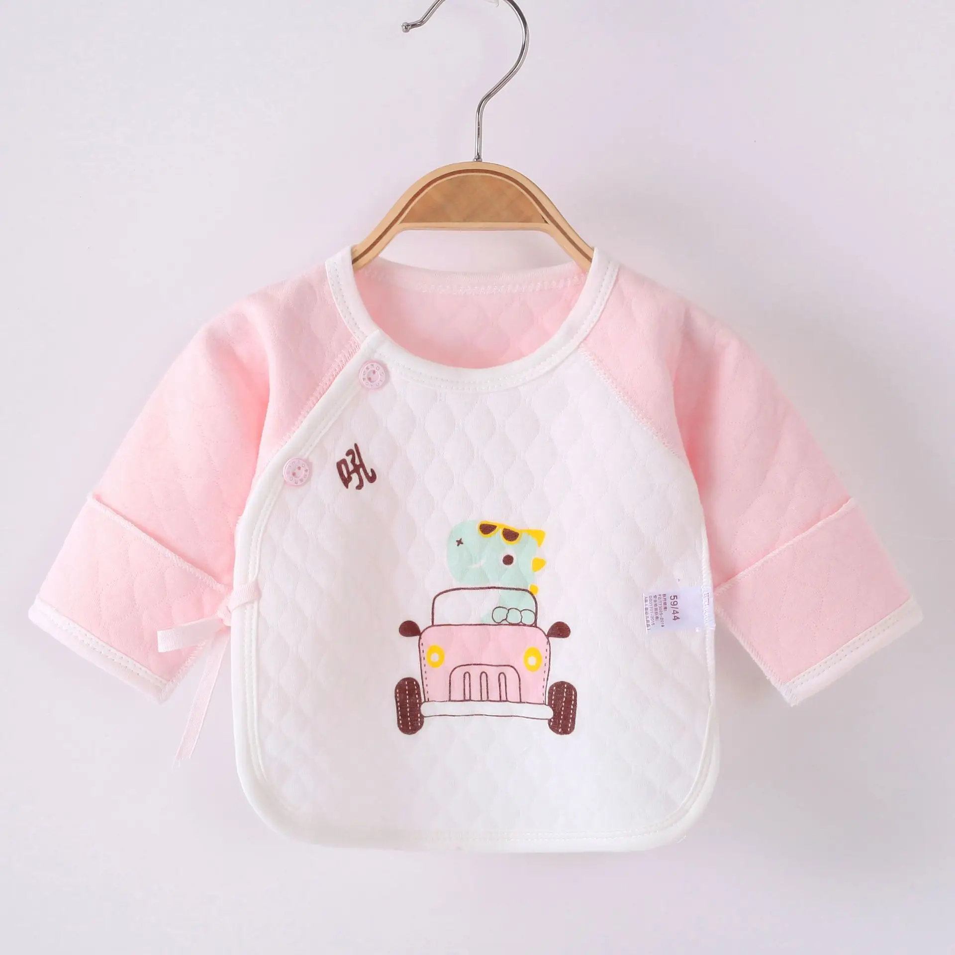 Newborn Baby T-Shirt Yellow White Car Print 0-3M - Image 23