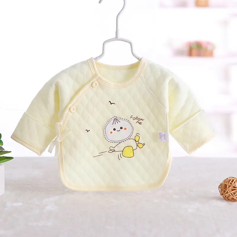 Newborn Baby T-Shirt Yellow White Car Print 0-3M - Image 8