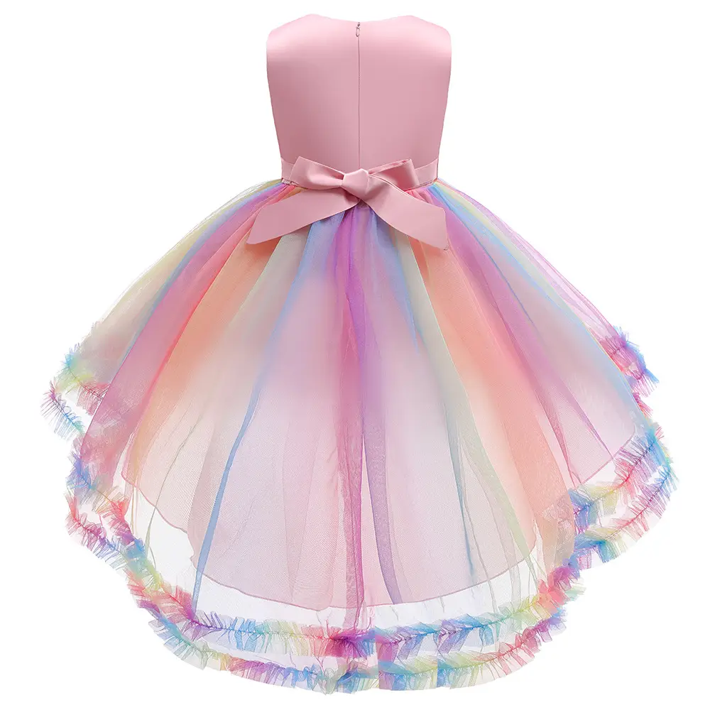 2025 Unicorn Princess Dress for Girls Colorful Tail Skirt - Image 5
