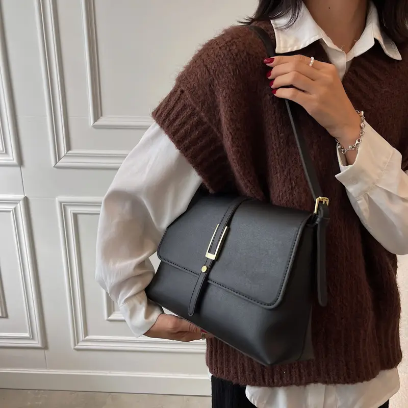 Vintage Brown Leather Crossbody Bag for Women 2021 - Image 3