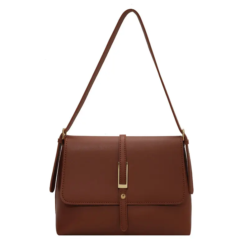Vintage Brown Leather Crossbody Bag for Women 2021 - Image 6
