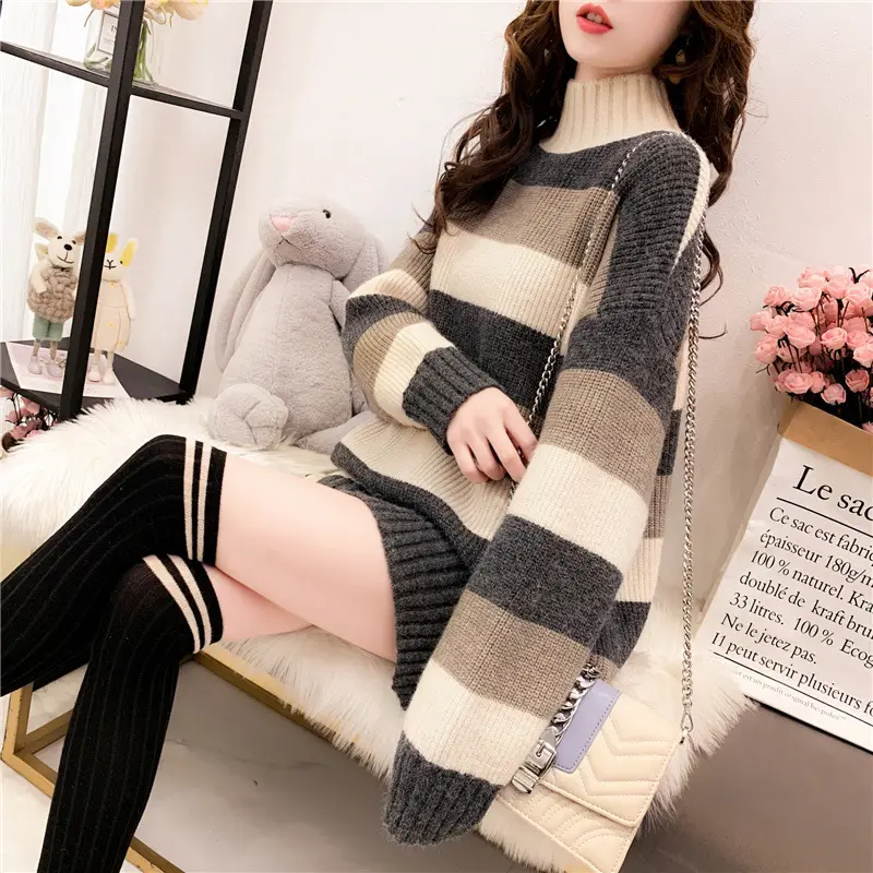 2024 Loose Wool Sweater Plus Fat Large Export Women - Image 6