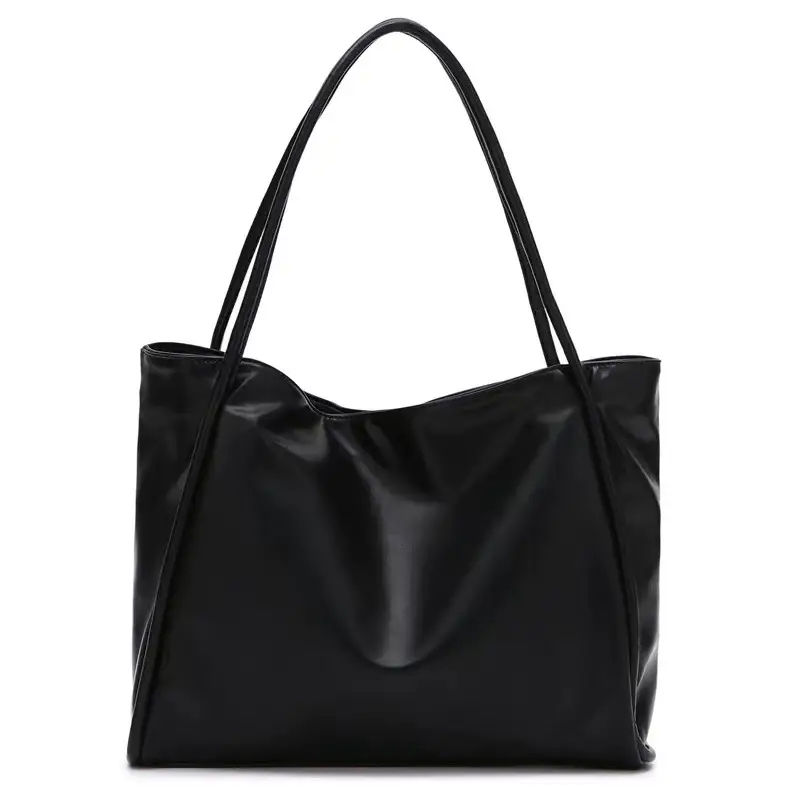 Large Capacity Women's Tote Bag Brown Leather Shoulder Casual - Image 7