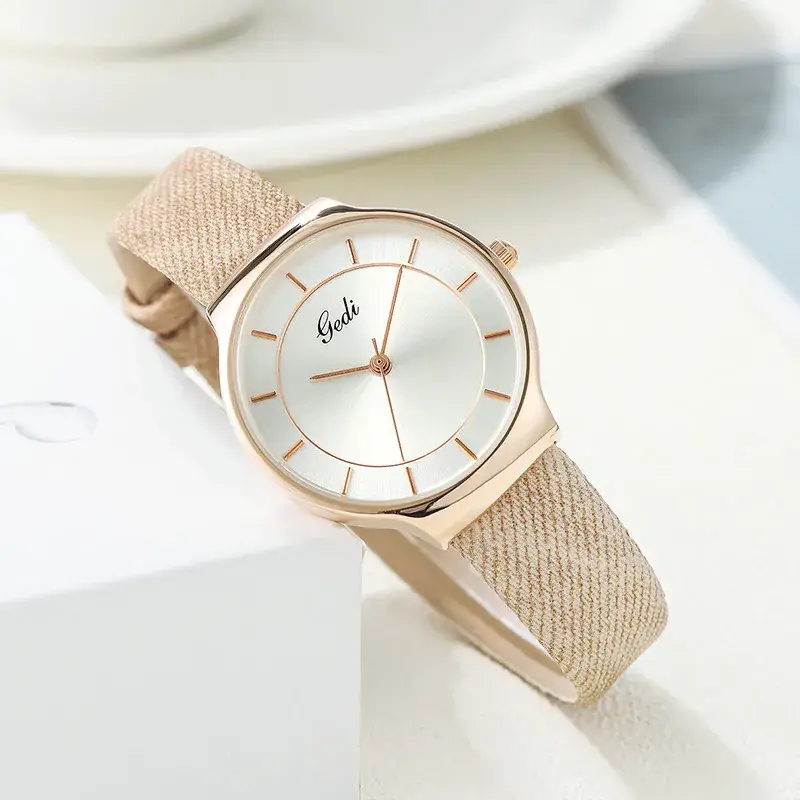 Goldie Women's Green Belt Quartz Watch - Image 3