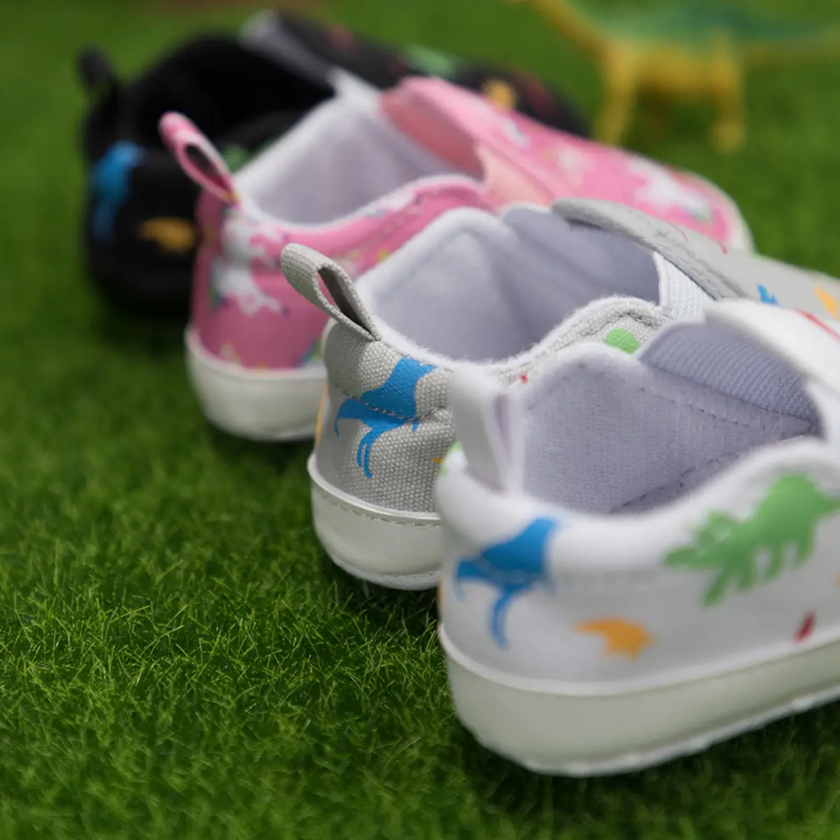 Toddler Baby Shoes Soft Sole Lazy Sole Pink Dinosaur Print