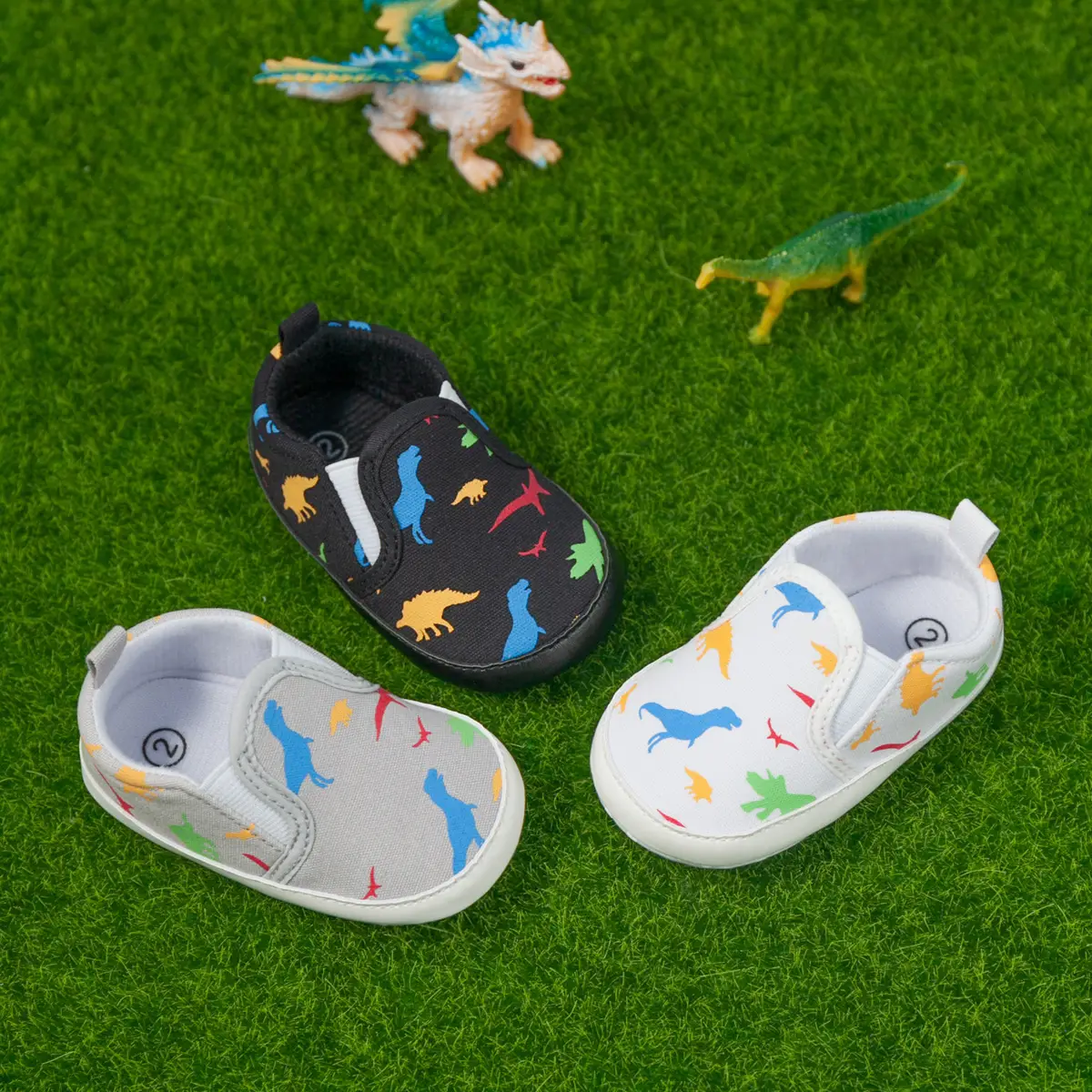 Toddler Baby Shoes Soft Sole Lazy Sole Pink Dinosaur Print
