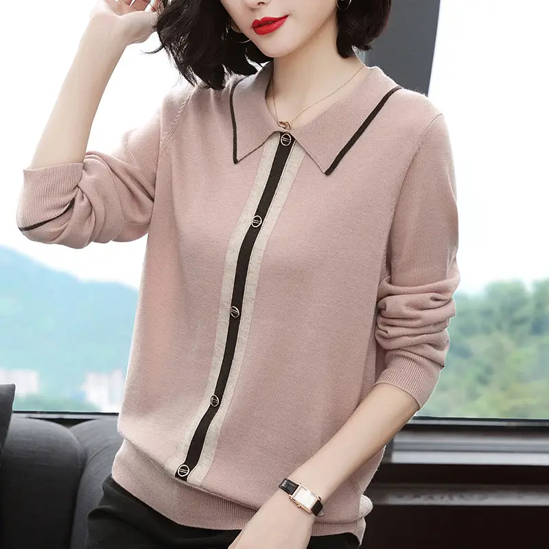 Women Knitted Long Sleeve Sweater 2022 Autumn - Image 7