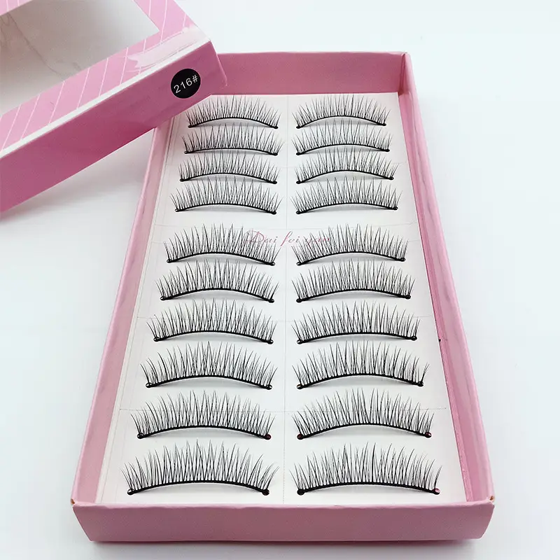 217 False Eyelashes Natural Fresh Daily Hard Stem