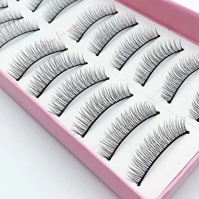 217 False Eyelashes Natural Fresh Daily Hard Stem