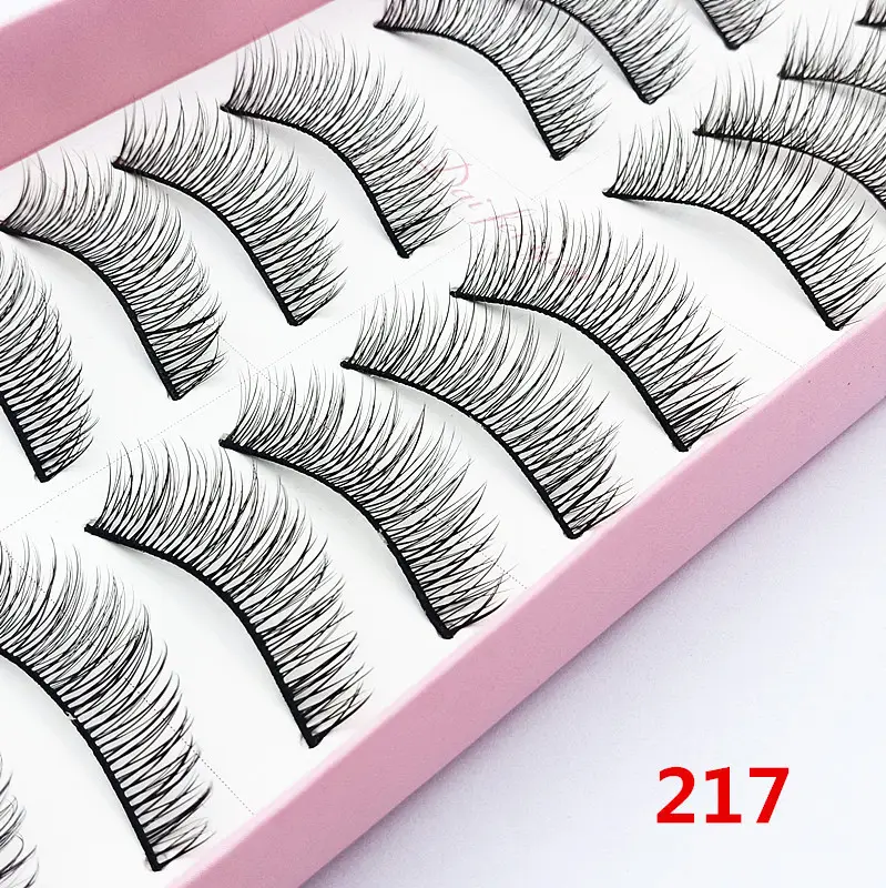 217 False Eyelashes Natural Fresh Daily Hard Stem