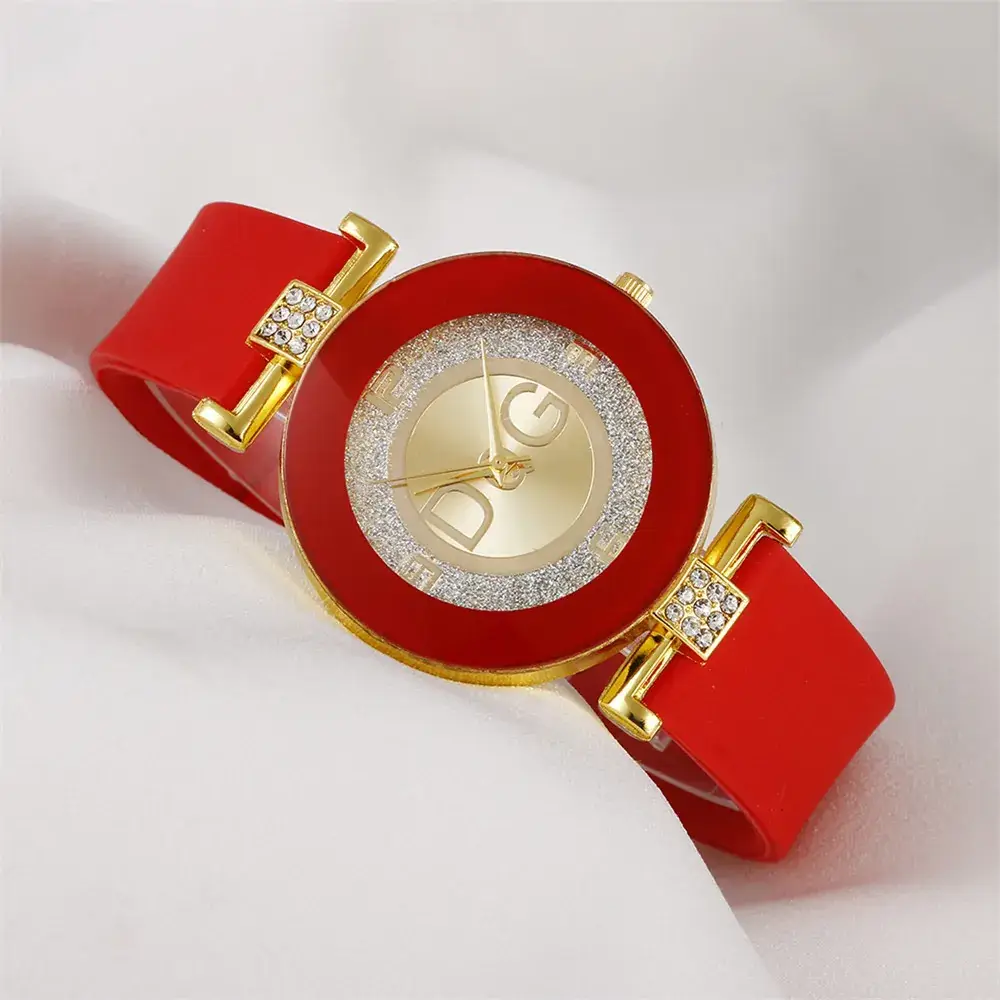 Blue Sequined Women's Quartz Watch with Diamond Dial - Image 5