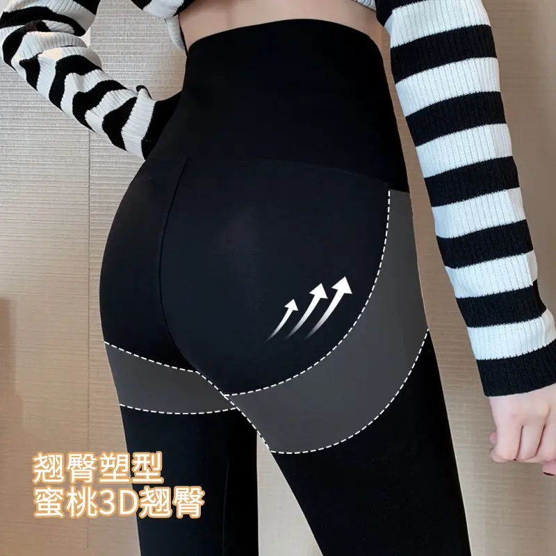 Cross Waist Fleece Lined Shark Pants Women Black Grey 2023 - Image 12