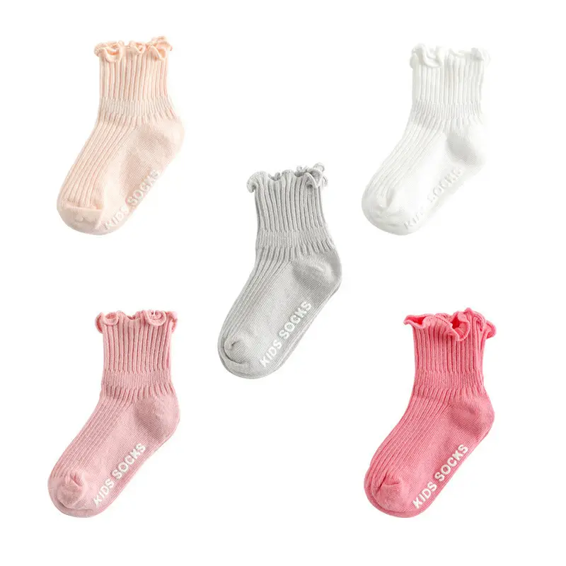 New Spring & Autumn Baby Socks Cotton Wood Ear Double Needle - Image 7