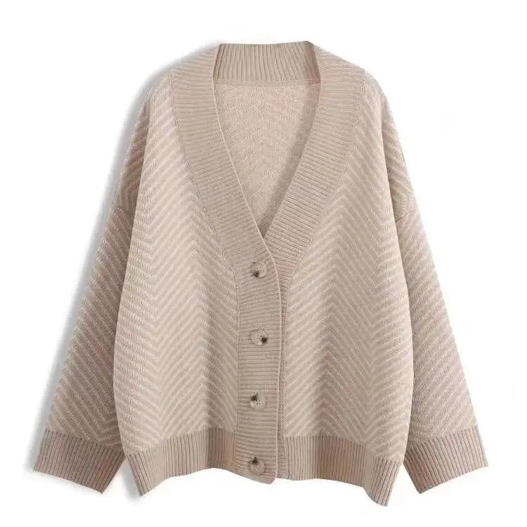 Women V-Neck Cardigan Sweater Cozy 2025 Winter Coat - Image 2