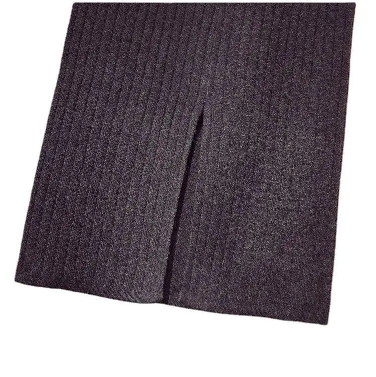 Core-spun Wool Split Skirt Long Waist Knitted Hip Cover Autumn Winter - Image 8