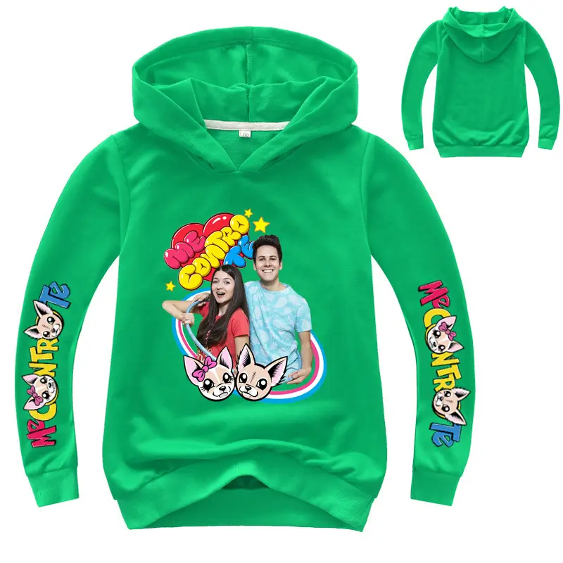Green Cartoon Hoodie with "My Style" Print - Image 6