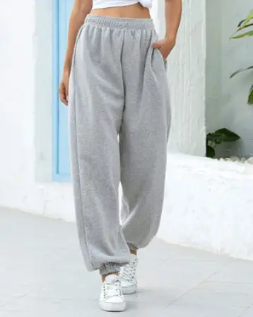 Elastic High Waist Wide Leg Pants White Large — feature 3