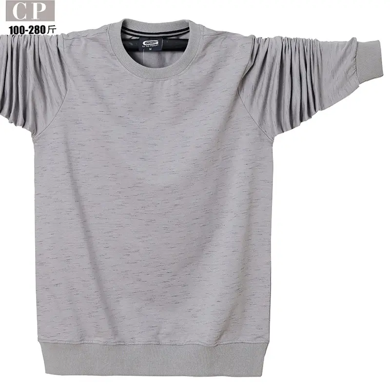 Men Navy Blue Long Sleeve T-Shirt 6XL - Image 8