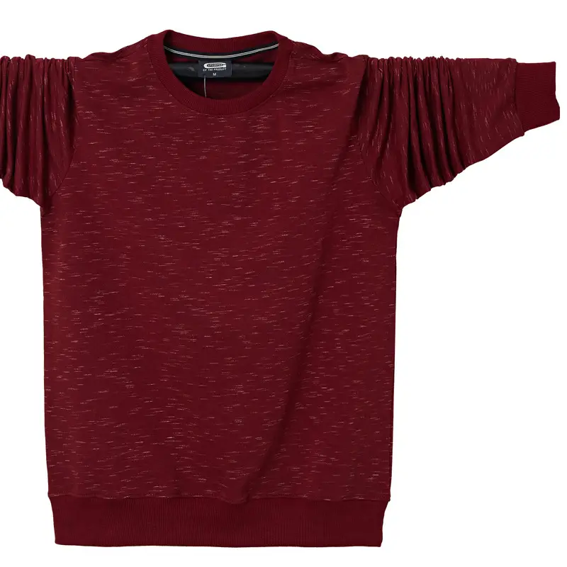 Men Navy Blue Long Sleeve T-Shirt 6XL - Image 3