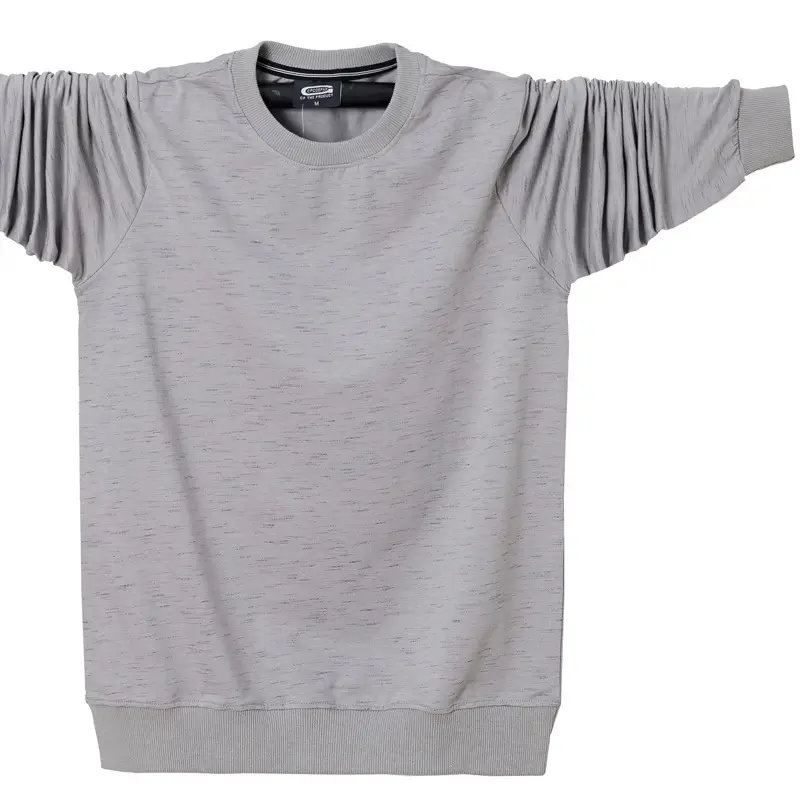 Men Navy Blue Long Sleeve T-Shirt 6XL - Image 6