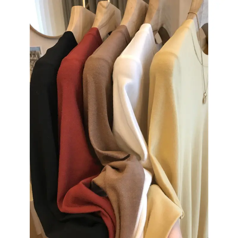 Women's Elastic Heat Storage Crewneck Shirt Multi Color - Image 13