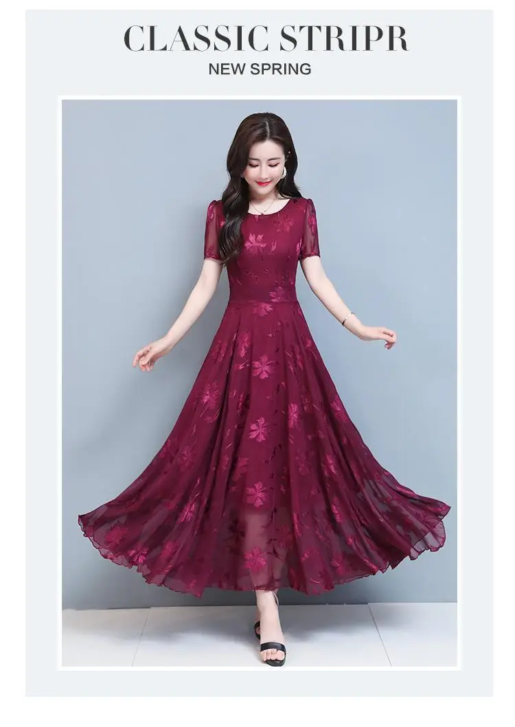 Women Navy Printed Long Sleeve Frock Summer Dress — feature 3