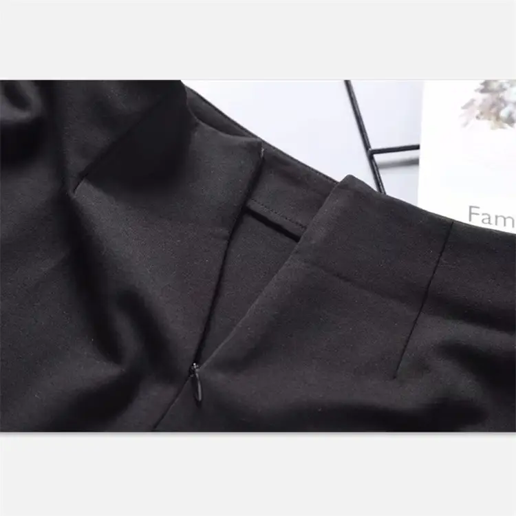 Black Slim Fit High Waist Skirt Women Spring Summer - Image 4