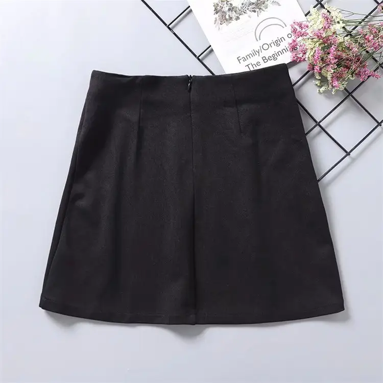 Black Slim Fit High Waist Skirt Women Spring Summer - Image 5