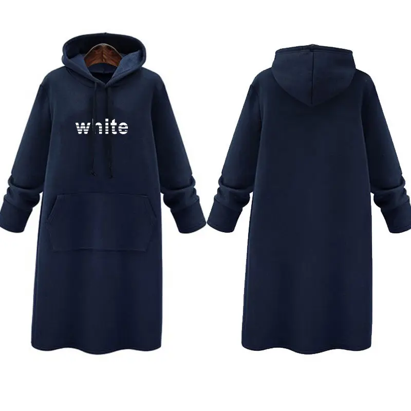 Women's Grey Hooded Hoodie Large Winter Warm Loose Fit - Image 8