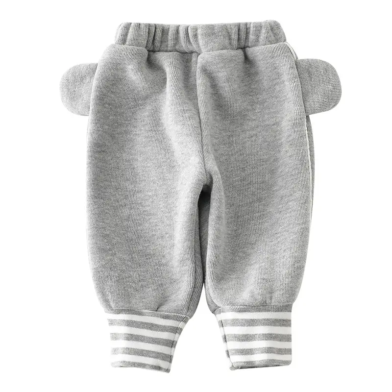 24 Late Autumn Baby Fleece Pp Pants with Bear Brooch - Image 7