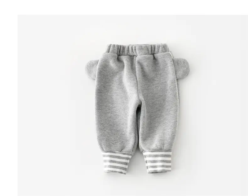 24 Late Autumn Baby Fleece Pp Pants with Bear Brooch — feature 45