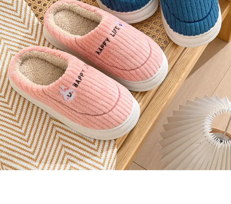 New Cotton Slippers for Men, Winter Indoor Home Slippers, Plush, Warm, Anti-Odor, Silent Cotton Slippers for Women, Wholesale from Manufacturer — feature 17